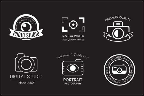 Retro Photography Badge Logo