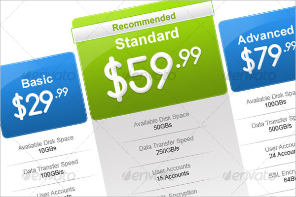 Stylish Pricing Table Design