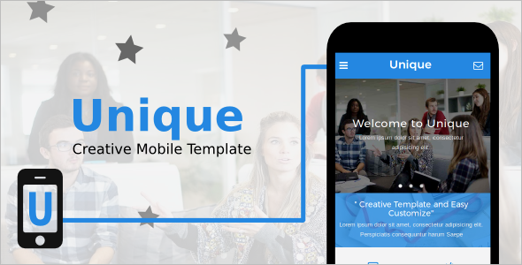 Unique Creative Mobile Template
