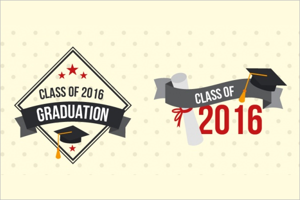 University Vintage Graduation label