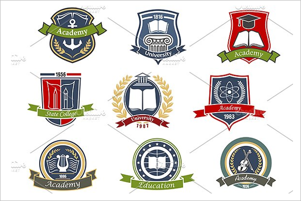 University Vintage Label Icon
