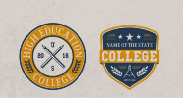 University Vintage Labels