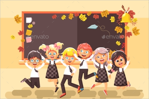 Vector Illustration Back To School Design