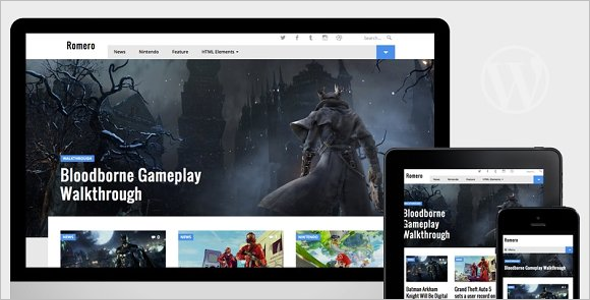 Video Game WordPress Theme