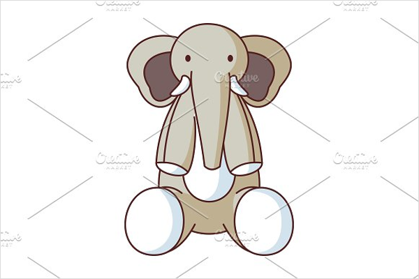 Vintage Cartoon Elephant Design