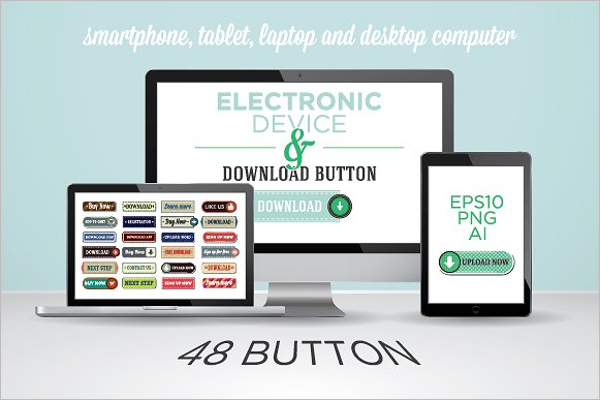 Web button pad Template
