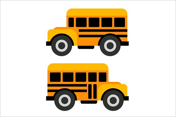 Yellow Bus Vector Illustration