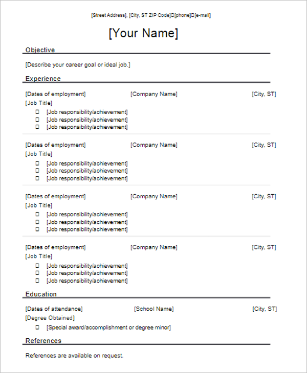 175+ Free Resume Templates Word, PDF, PSD Samples