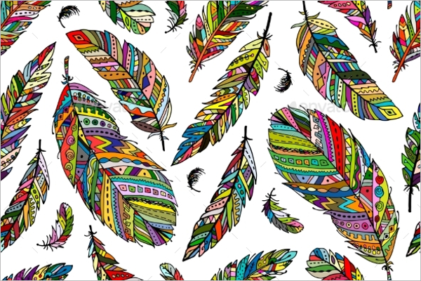 Abstract Feather Pattern Design