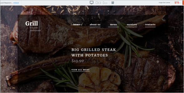 BBQ Restaurant Website Template
