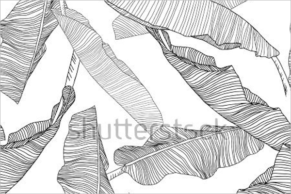 Banana Leaves Seamless Pattern