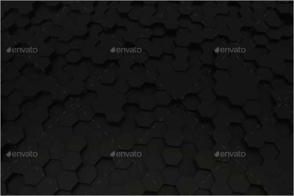 Black Hexagon Background