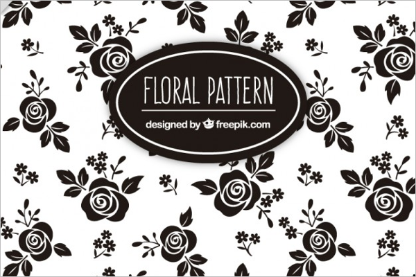 Black Roses Floral Pattern