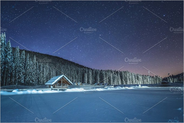 Blue PSD Winter Background