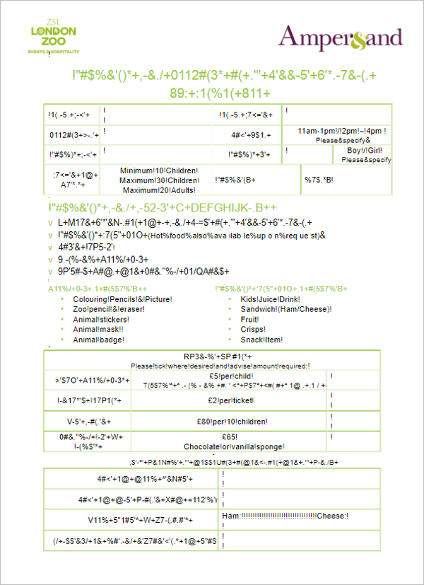 Cake Booking Invoice Template