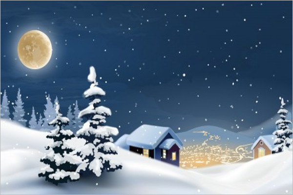 Christmas Tree Winter Background