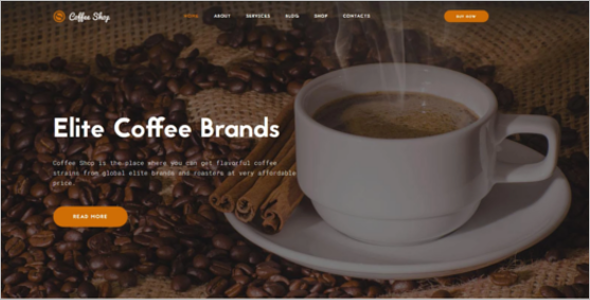 Coffee Shop Multipage Website Template