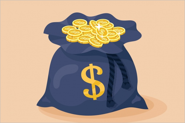 Coins Bag Background Design
