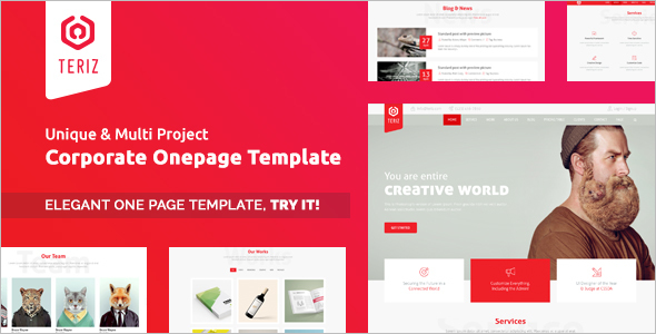 Corporate One Page HTML Template