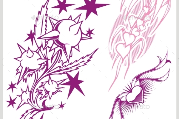 Creative Flower Tattoo Design