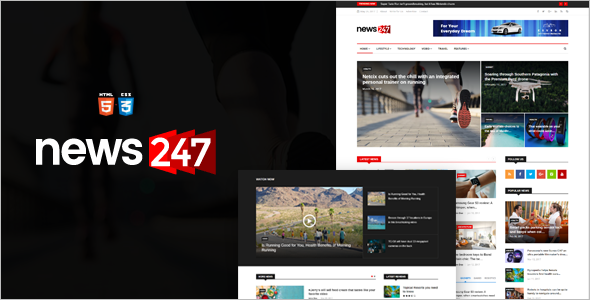 Dark Color Magazine HTML Template