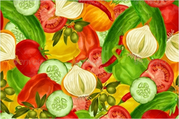 Decorative Vegetable Fabric Design
