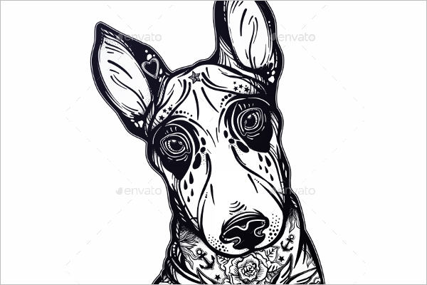 DogÂ Portrait Tattoo Design
