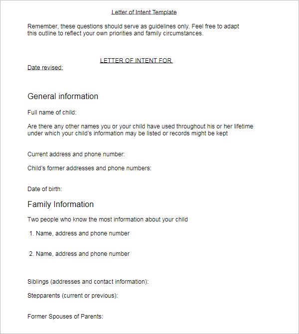3 Download Letter of Intent