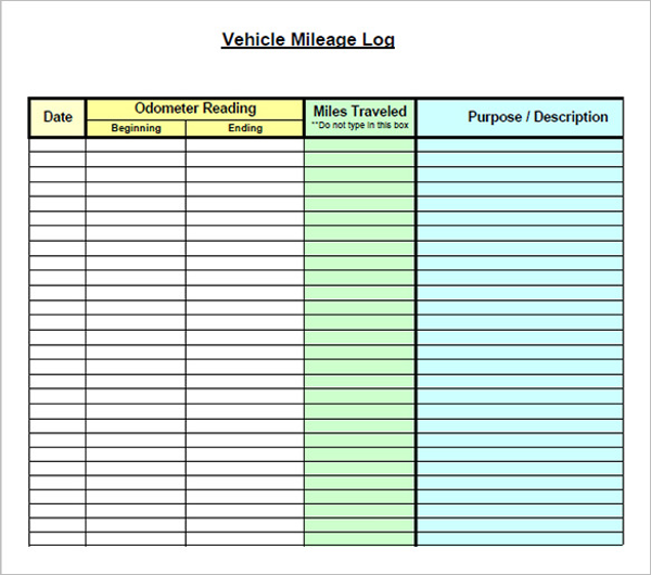 44 Mileage Log Templates Free Word Excel PDF Format