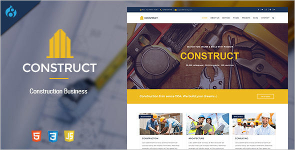 Drupal 8 Construction Business Theme