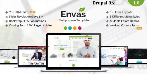 Drupal 8 One Page WordPress Theme