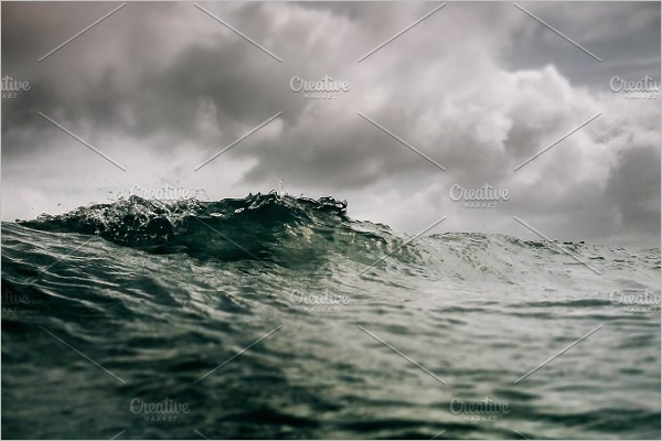 Editable Ocean Wave Background