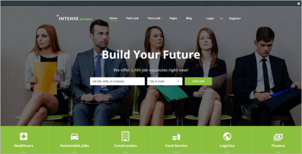 Employment Job Board Website Template