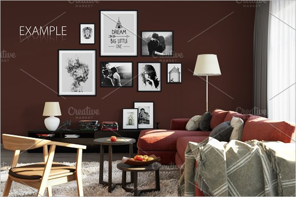 Example Wall Poster Mockup