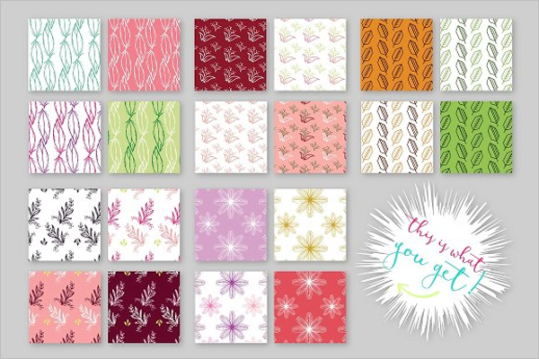 Feather Set Seamless Patterns