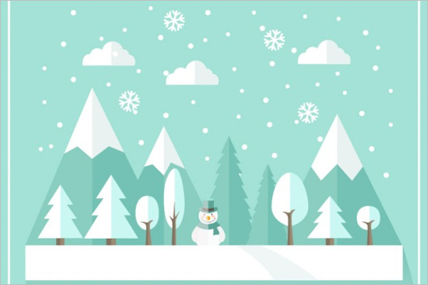 Flat winter Background Design