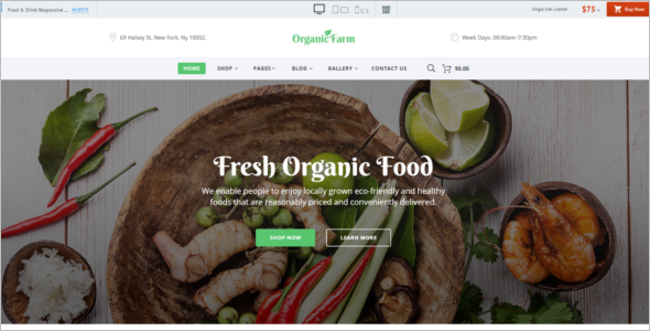 Food & Drink Responsive Website Template