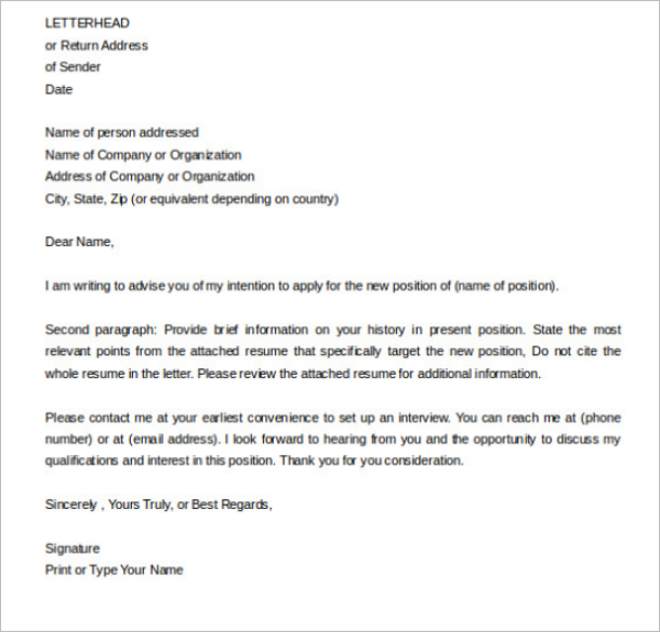 Formal Letter of Intent Word