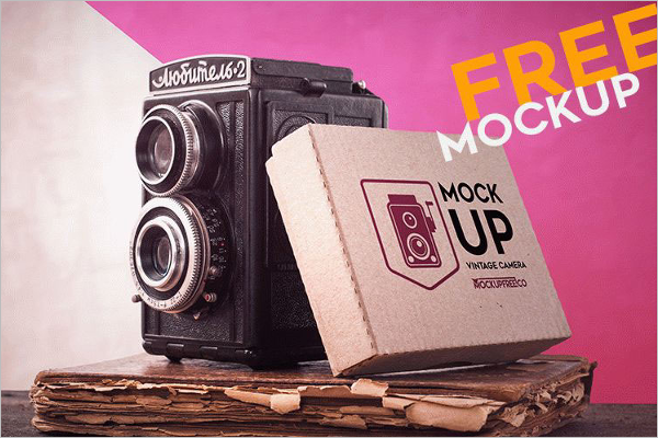 Free Camera Mockup Template
