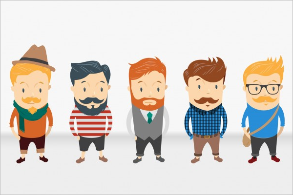 FreeÂ Hipster Character Design