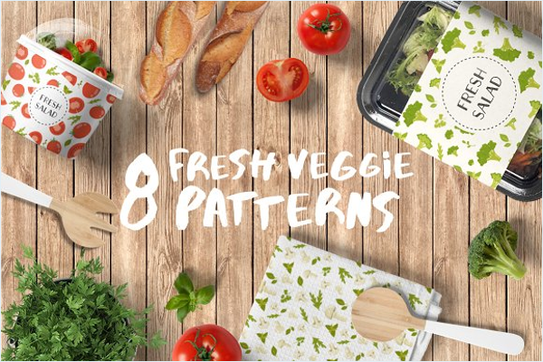 Fresh Veggie Pattern Design