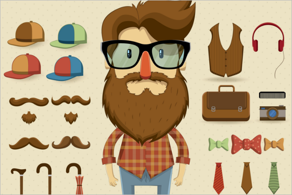 GraphicalÂ Hipster CharacterÂ Design