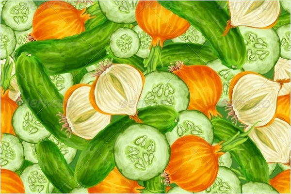 Green Vegetable Pattern Design