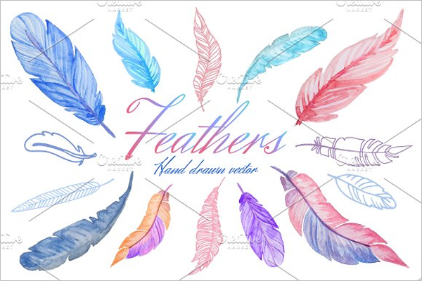 Hand Drawn Feather Patterns