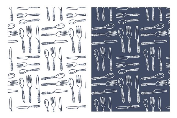 Hand Drawn Seamless Kitchen Pattern