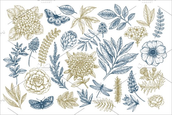 Hand Sketched Floral Pattern Design