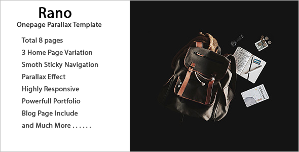 Highly Responsive One Page Parallax HTML Template