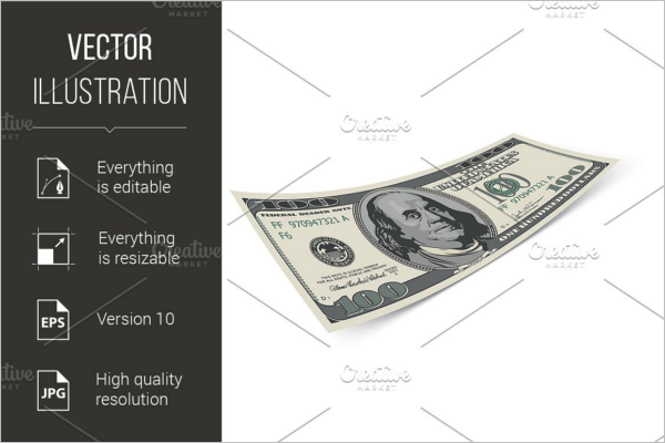Hundred Dollar Vector Design