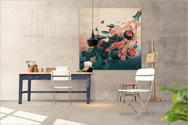 Interior Art Wall Mockup