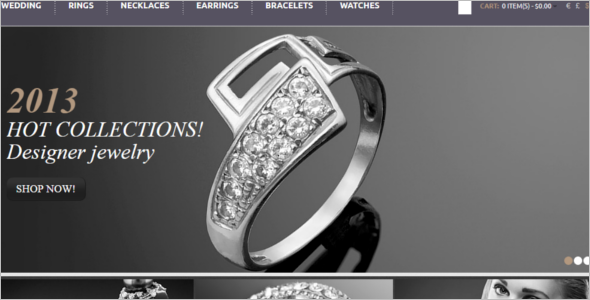 Jewelry in Black & White Ecommerce Template